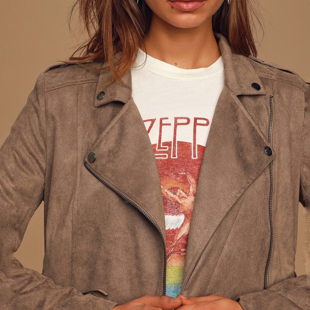 Brown Suede Crop Jacket